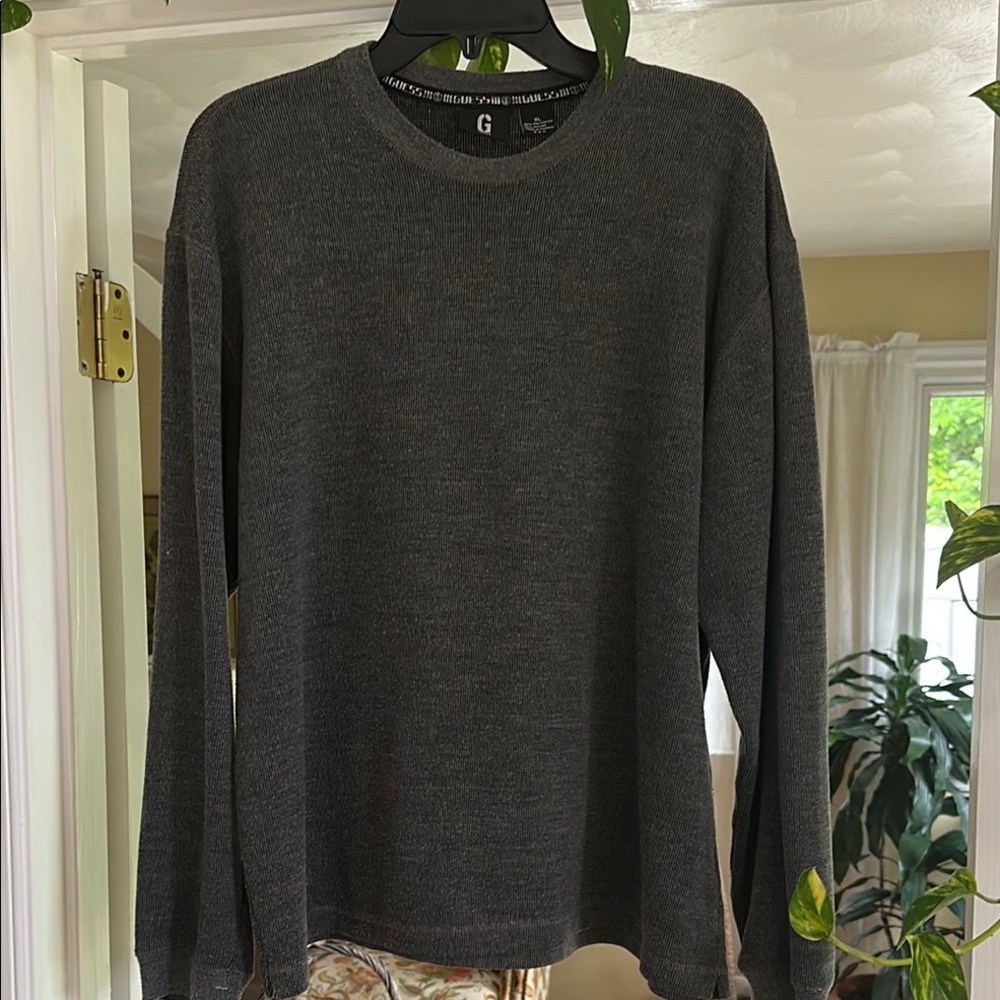 Guess Gray Crewneck Knit Sweater